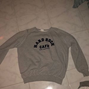 hard rock cafe crew neck sweatshirt